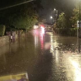 Flooding on the Passage Road in Waterford city last night