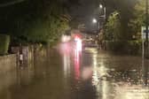 Flooding on the Passage Road in Waterford city last night