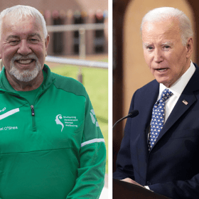 Michael O’Shea and former US President Joe Biden