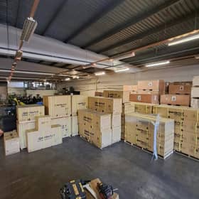 Boxes of new equipment ready to be installed at Xtreme CSC Waterford