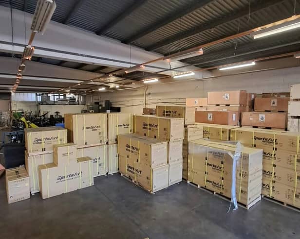 Boxes of new equipment ready to be installed at Xtreme CSC Waterford