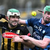 Paddy Deegan of Kilkenny is tackled by Michael Kiely of Waterford during the Allianz League match between the two sides earlier this year