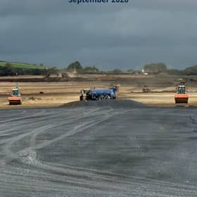 Heavy machines at work on Waterford Airport’s runway extension