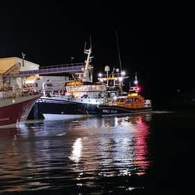 The RNLI lifeboat which was deployed to assist the trawler