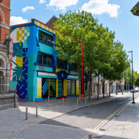 The existing building at an address of 25-26 O’Connell Street, as outlined in red