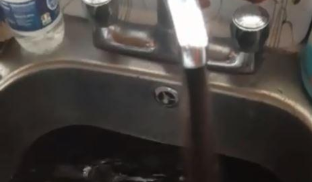 WATCH Shocking video of brown tap water at Waterford home goes viral Waterford Live