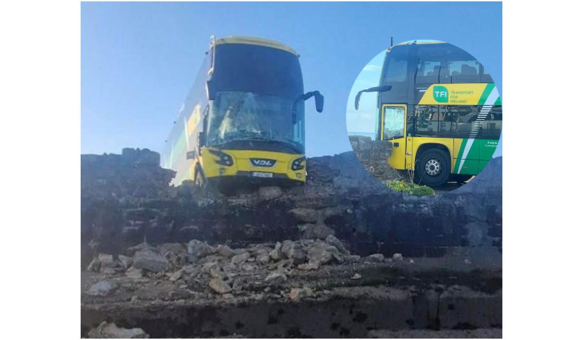 BREAKING: Double decker bus crashes into brick wall in seaside village in Waterford 