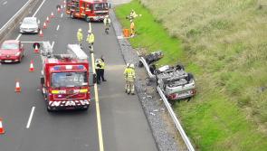 Dramatic escape for motorist on the M9 this morning 