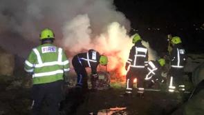 WATCH: Fire Service battle hay barn blaze through the night