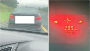 Shocking! Garda&iacute; clock driver doing outrageous 200km/h speed on busy motorway