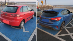 Fines issued to two cars parked in disabled bays in Waterford