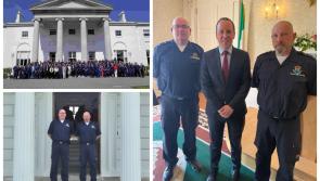 President Higgins welcomes Waterford Civil Defence members to Áras for 75th anniversary