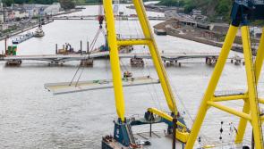 ICYMI: Incredible pictures as last pieces of new Waterford bridge are lifted into place