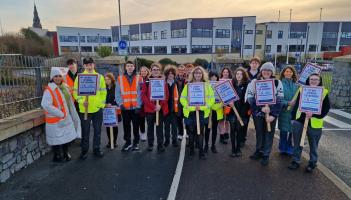The Active Travel Stride to School initiative encourages students at Ardscoil na Mara in Tramore to walk or cycle to school, reducing reliance on cars