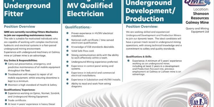 JOB ALERT: QME in Kilkenny is now recruiting for several positions