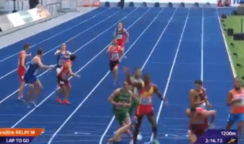 WATCH: Waterford's Thomas Barr pulled off heroics in Ireland's 4x400m relay heat 