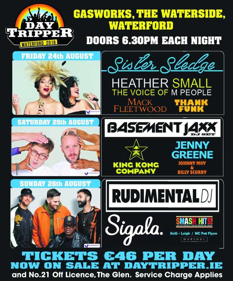 Epic Daytripper line-up will bring thousands to Waterford city centre
