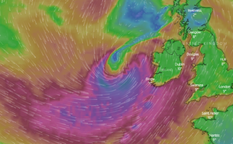 Waterford included in Met Éireann weather warning for 'possible storm force winds'