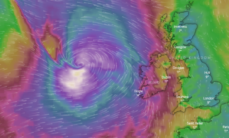 WATCH: Storm Lorenzo edging closer to Ireland as winds pick up