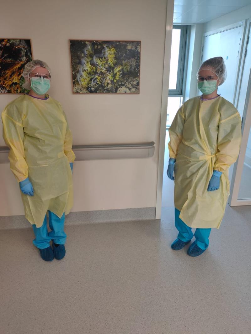 Two student nurses from Waterford Institute of Technology join the front-line staff at St Luk'es Hospital, Kilkenny