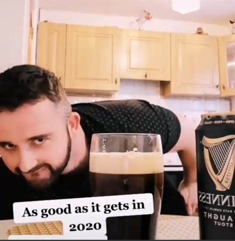 WATCH: South East lad recreates hilarious Guinness ad during Covid-19 lockdown