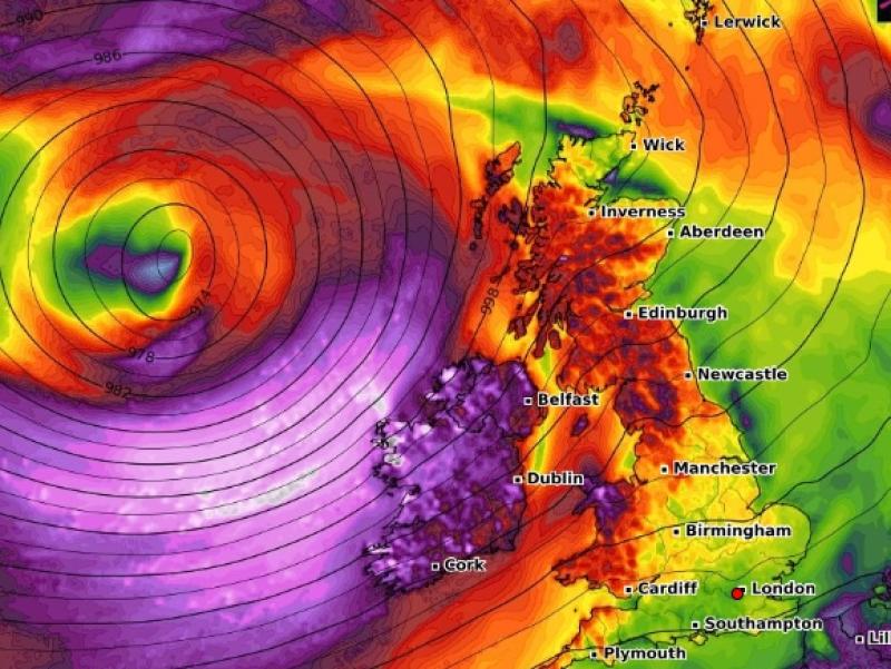 WEATHER WARNING: Met Eireann issues weather warnings for parts of Ireland for Friday