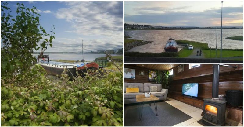 Sea legs not required for a staycation on this fabulous houseboat in the heart of Galway City