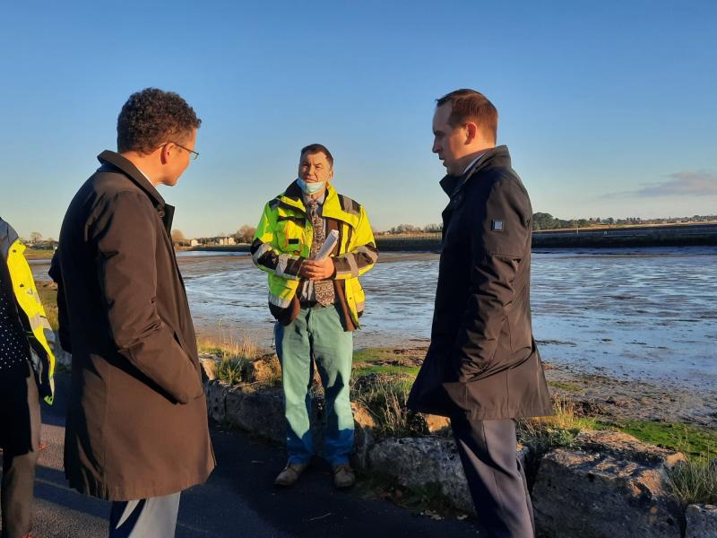 Minister of State for the OPW discusses flood mitigation during Waterford visit