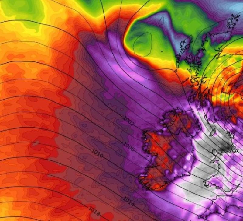 Waterford has been hit with a STATUS RED Storm Eunice warning from Met Éireann