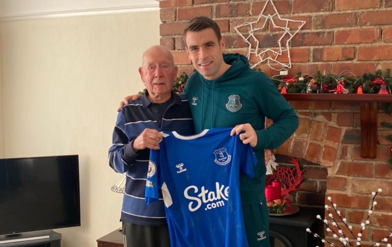 WATCH: Ireland captain Seamus Coleman surprises Everton fan with perfect Christmas present