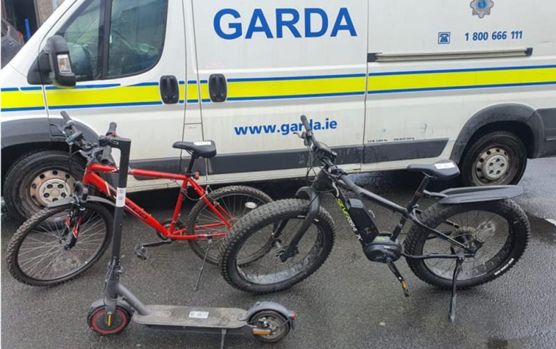 Man arrested as Waterford gardai recover stolen bikes and scooter