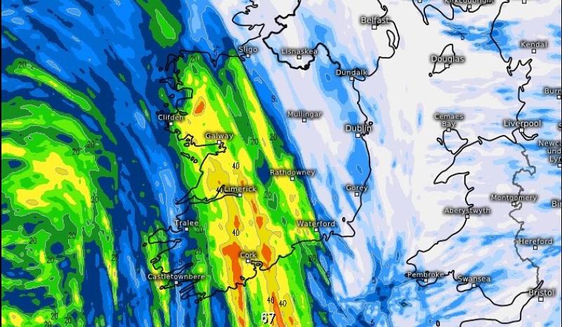 Waterford hit with Status Orange weather warning as Met Eireann predicts deluge