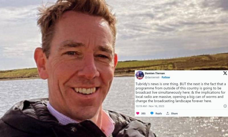 Waterford radio host Damien Tiernan concerned about Ryan Tubridy's return to Irish radio