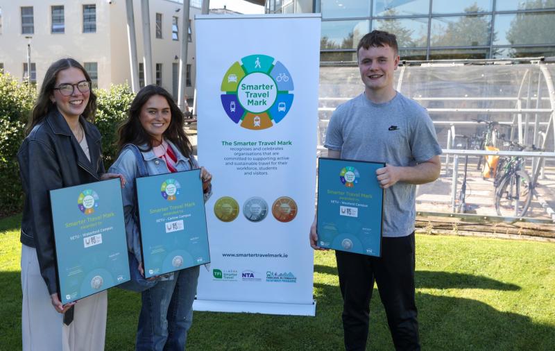 SETU recognised for its efforts in supporting active and sustainable travel in Waterford