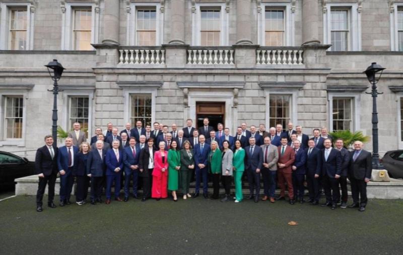 Photograph of Fianna Fáil TD's outside the Dáil creates a stir over 'stark gender imbalance'