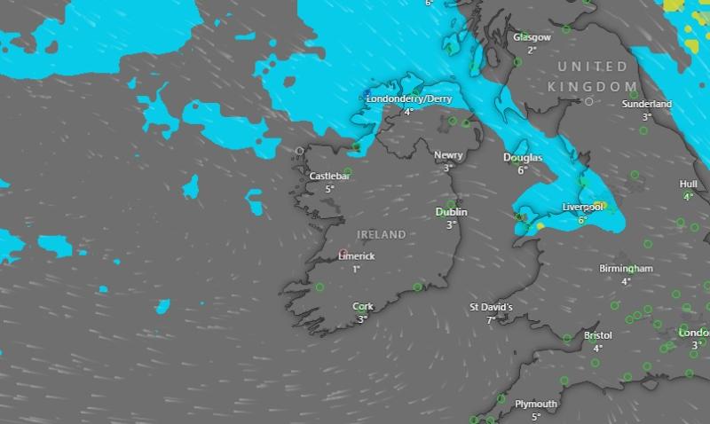 LIVE: Track the snow as it heads towards Ireland amid severe weather warnings