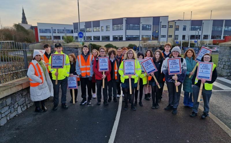 The Active Travel Stride to School initiative encourages students at Ardscoil na Mara in Tramore to walk or cycle to school, reducing reliance on cars