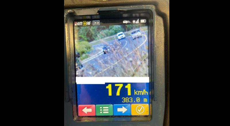 Arrested and day in court to follow as driver caught driving at 171 km/h