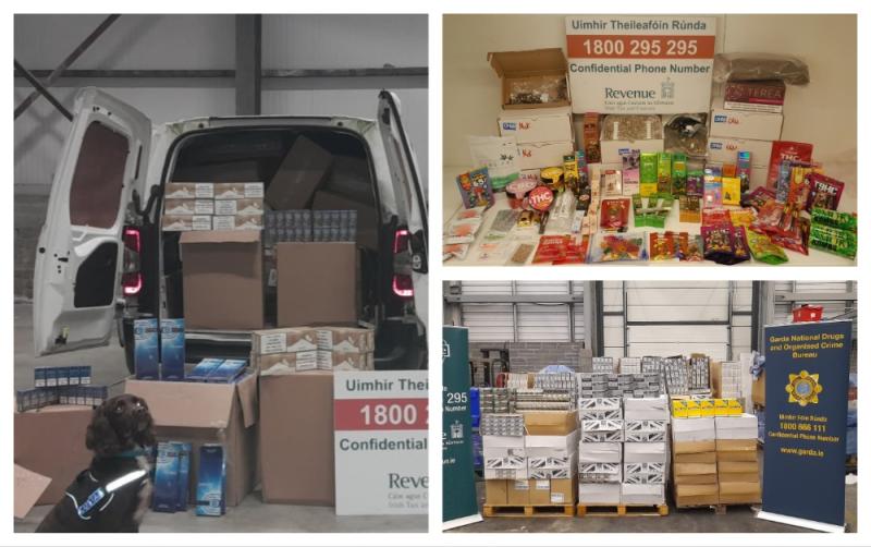Over €1 million worth of contraband seized across Ireland in latest Revenue crackdown