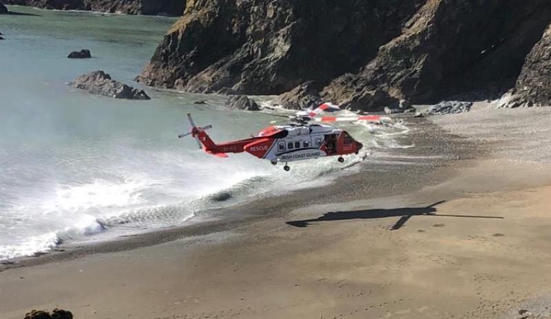 Emergency services rush to Waterford beach after man falls from cliff 