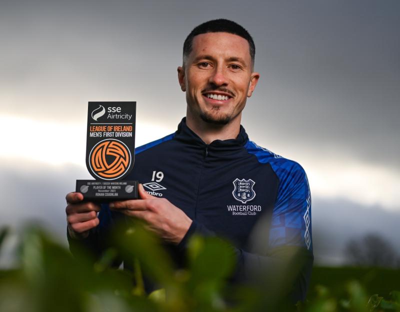 Waterford FC attacker Ronan Coughlan wins Player of the Month award for November