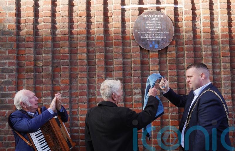 Dublin plaque honours first child killed in 1916 Easter Rising